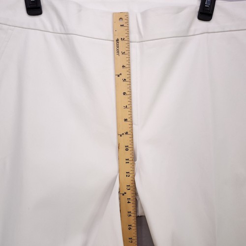 Pantalones acampanados Spanx cintura elástica moldeadora forro plateado 3X blancos - Imagen 7 de 16