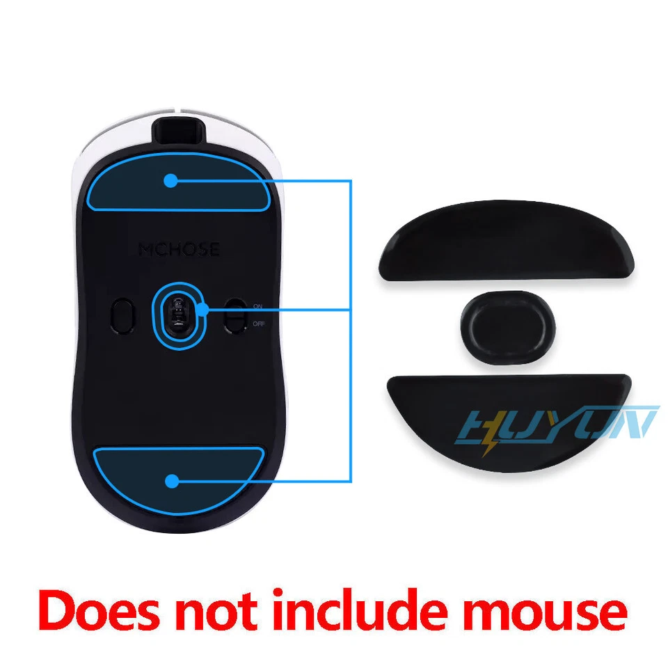 2 Sets Rounded Curved Edges Mouse Feet Skates for Mchose A5/Pro/Max Gaming Mouse - Image 3 of 4
