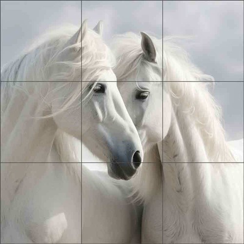 Horse Tile Backsplash Lazar Studio Equine Art Ceramic Mural OB-LAZ10-6 - 第 5/6 張圖片