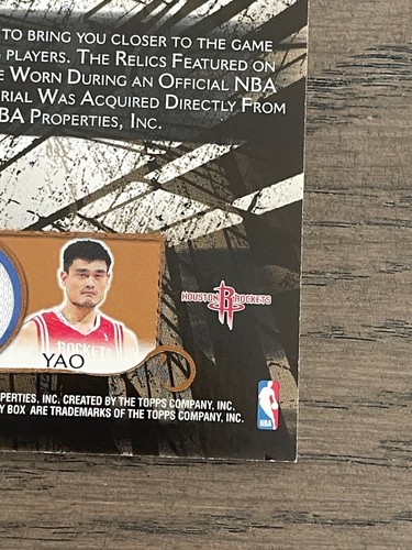 2006-07 Topps Luxury Box Relics 5 Bronze Shaquille O’Neal Yao Ming #LB5R-14 /19 - Picture 9 of 10