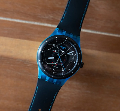 NEW LIMITED EDITION SWATCH SWISS  SISTEM BLUE SUTS401 MECHANICAL AUTOMATIC 42MM