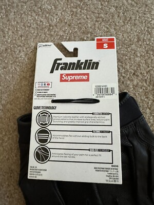 Supreme Franklin CFX Pro Batting Gloves Black 100% Authentic DS