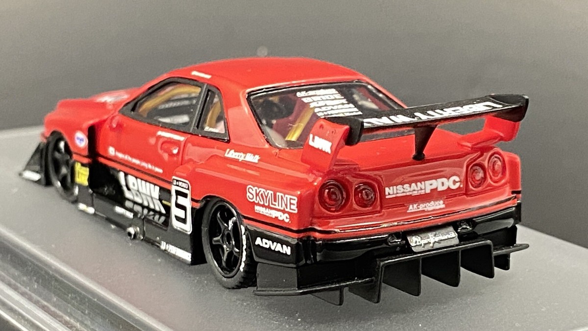 1998 99 Nissan Skyline R34 LBWK Super Silhouette 1:64 Rar