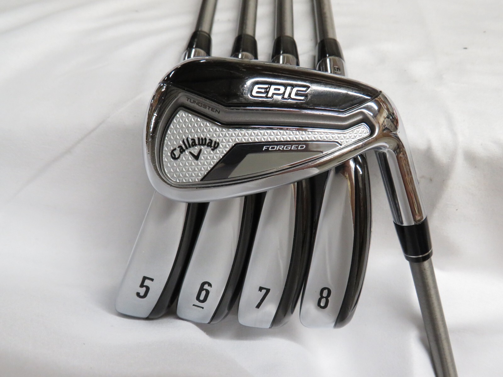Used Callaway Epic Iron Set 5PW Steelfiber Stiff Flex Graphite Shafts