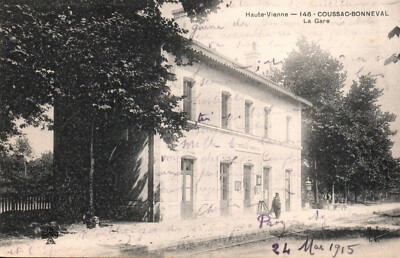 POSTCARD - COUSSAC-BONNEVAL - HAUTE VIENNE - 87 - LA GARE