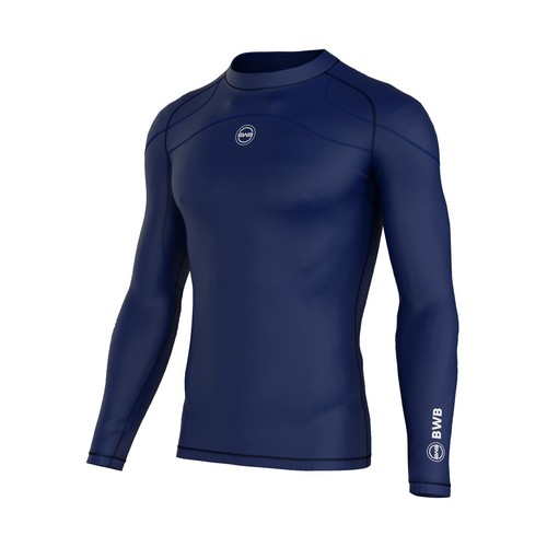 BWB Mens Compression Armour Base Layer Top Long Sleeve Thermal Gym Sports Shirt - Picture 15 of 42