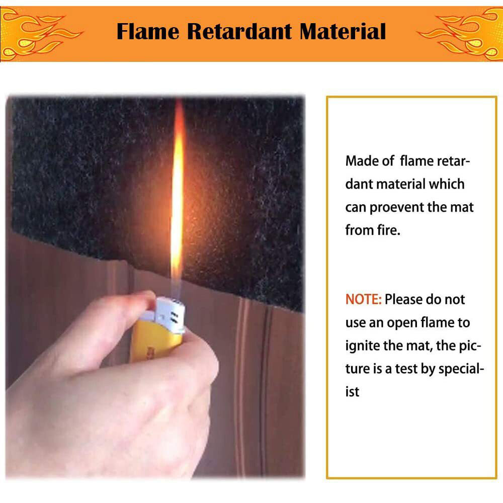 BBQ Fire Resistant Mat Grill Splatter Mat Fireproof Heat Floor