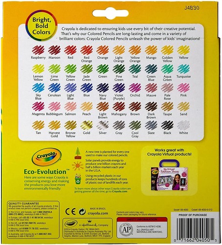 Crayola Colored Pencils Art Tools 50 Count Perfect for Art Projects and Adult - Picture 6 of 9