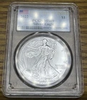 2022 W $1 American Silver Eagle PCGS  MS69 First Day Of Issue.