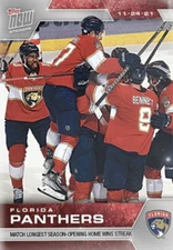 2021-22 TOPPS NOW NHL STICKER FLORIDA PANTHERS #121 HOME WINNING STREAK