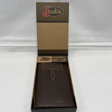 Justin Jr. Rodeo Wallet   Brown Leather   Boot Stitch   RFID   New with Tags