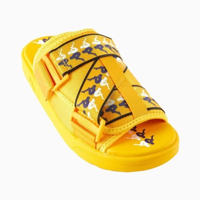 KAPPA 222 BANDA MITEL 6 SANDAL SLIDE UNISEX 4 MEN = 5.5 WOMEN SHOES YELLOW/W NEW