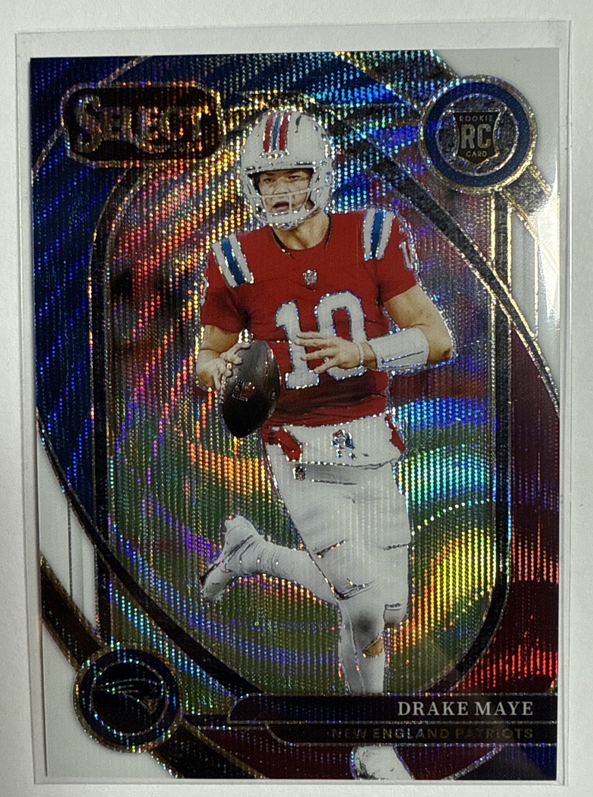 2024 Panini Select #218 Drake Maye/149 RC Rookie Tri-Color Prizm Club Level