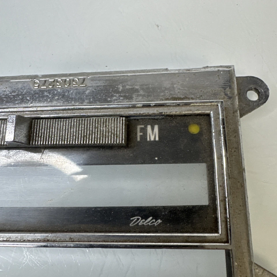 OEM 1968-1971 Chevrolet Corvette Radio Face Plate 7303275 Chrome - Image 3 of 4