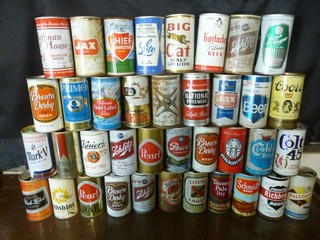 1960`S & 70`S OFF GRADE STEEL AND ALUMINUM BEER CAN COLLECTION [EMPTY CANS]