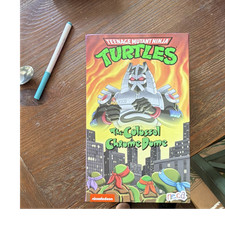 NECA Nickelodeon Teenage Mutant Ninja Turtles Chrome Dome Action Figure Boxed