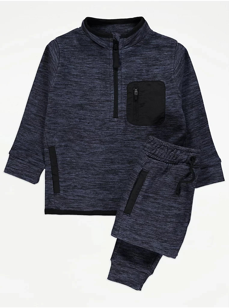 BNWT AGE 2-3 YEARS BOYS ""GEORGE"" NAVY BLUE FLEECE JOGSUIT OUTFIT (next day post)