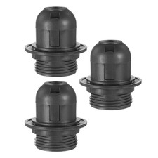 E26 E27 Light Socket,Plastic Threaded Medium Base Lamp Holder with Shade Ring,E2