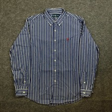 Ralph Lauren Shirt Mens XL Blue White Striped...