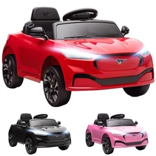 Qaba 12V Kids Ride On Car, Licensed Ford Mustang Mach-E Electric Car