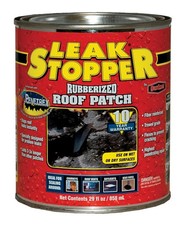 Leak Stopper 0318-GA Gloss Black Rubber Solid Roof Patch 1 qt. Pack of 12 