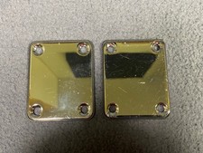 2 Fender Stratocaster Neck Plates Thick Chrome