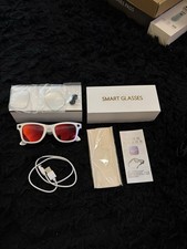 Smart Glasses Bluetooth Camera Sunglasses Audio Recording WiFi App White