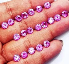 Natural Pink Sapphire 150 Ct Round Cut 18-22 Pcs Loose Gemstone Lot  Free Gift