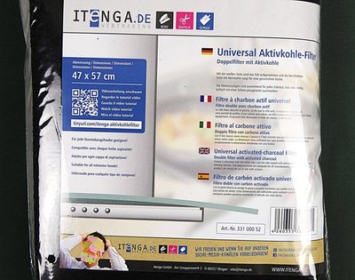 Itenga Universal Aktivkohlefilter Aktiv-Kohlefilter für jede Dunstabzugshaube