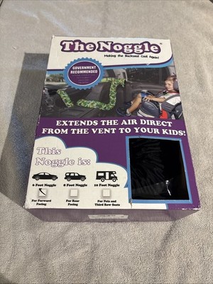 The Noggle 6ft Black Ice  Car Vent Hose Rear Seat Cooling| SUVs & Minivans Kids