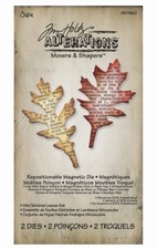 Tim Holtz MINI TATTERED LEAVES SET Sizzix Alterations MOVERS SHAPERS 657460