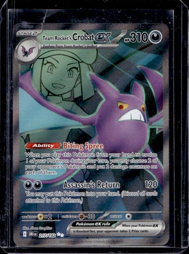 2025 Pokemon SV Destined Rivals DRI EN Team Rocket's Crobat ex #217/182