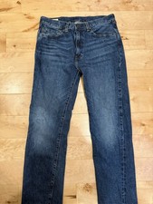 Levi's Premium 505 Straight Jeans Blue Denim 5-Pocket Zip Button Men's