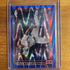 2025 Topps Chrome - Rafael Devers #127 Blue RayWave Refractor /150