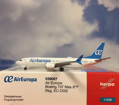 Herpa Wings 1:500  Boeing 737 Max 8  Air Europa EC-OGS   539067 Modellairport500
