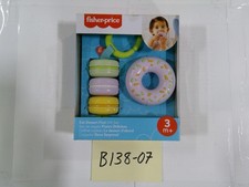 Fisher-Price Eat Dessert First Gift Baby Teether Rattle 3m Girl Multi GXV83