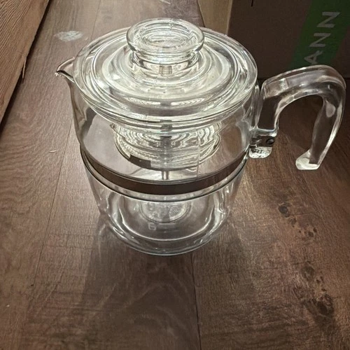 Vtg Pyrex Cups 7759 Glass Percolator Coffee Pot