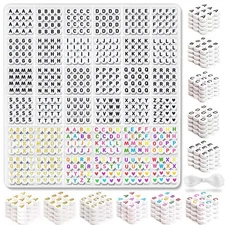 2080PCS Letter Beads,3 Colors A-Z Alphabet Beads for Jewelry Making Friendship