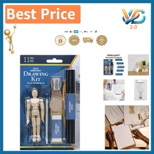 All in One Drawing Set with Mannequin – 11 Piece Art Kit for Adults, Assorted...