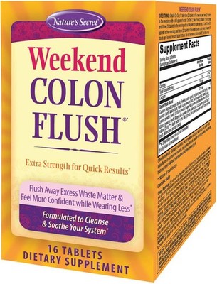 Nature's Secret Weekend Colon Flush Cleanse & Soothe Your System, 16 Tablets