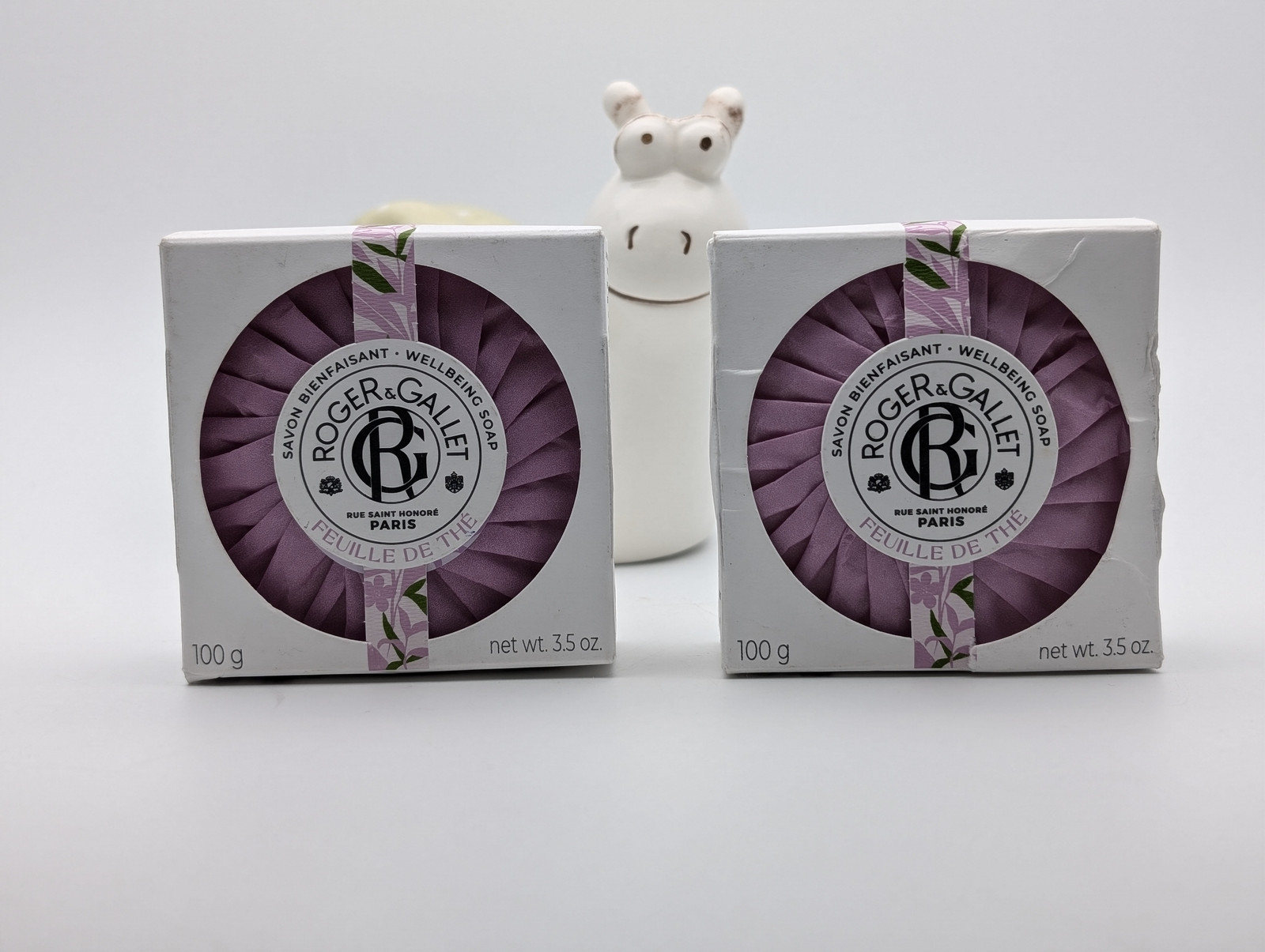 2 x ROGER & GALLET Feuille de The Soap Bar Ceylon Black Tea 100 g 2x 100 g