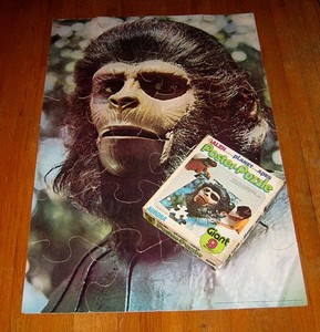 Vintage 1974 Aurora Planet of the Apes Galen 44" X 30" Floor Poster - Puzzle