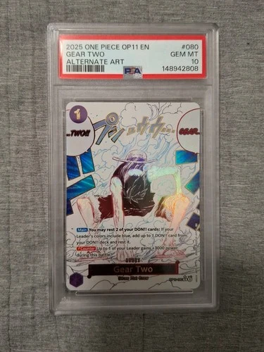 Gear Two Event Manga Alt Art PSA 10 - One Piece OP11-080 Divine Speed English