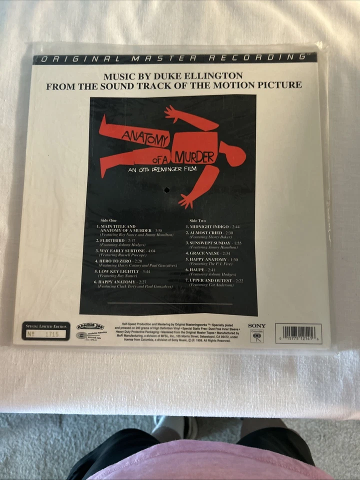 Duke Ellington – Anatomy Of A Murder - OG Master Recording - MFSL - No. 1026 NEW - Image 2 of 3