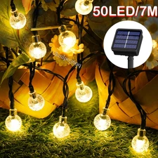 Solar Garden String Lights Outdoor Waterproof 50LED 23Ft Solar Fairy Lights