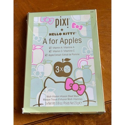 Pixi Hello Kitty A for Apples Multi-Vitamin Infusion Sheet Mask 3 Pack New 0384