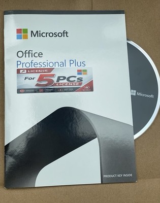 DEFECTIVE 5 PCs Microsoft Office Pro Plus 2021  Retail Lifetime Disc Lif G3D