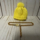 Vintage Barbie Skipper Side Lights Beanie Hat and Belt Accessories HTF Chain