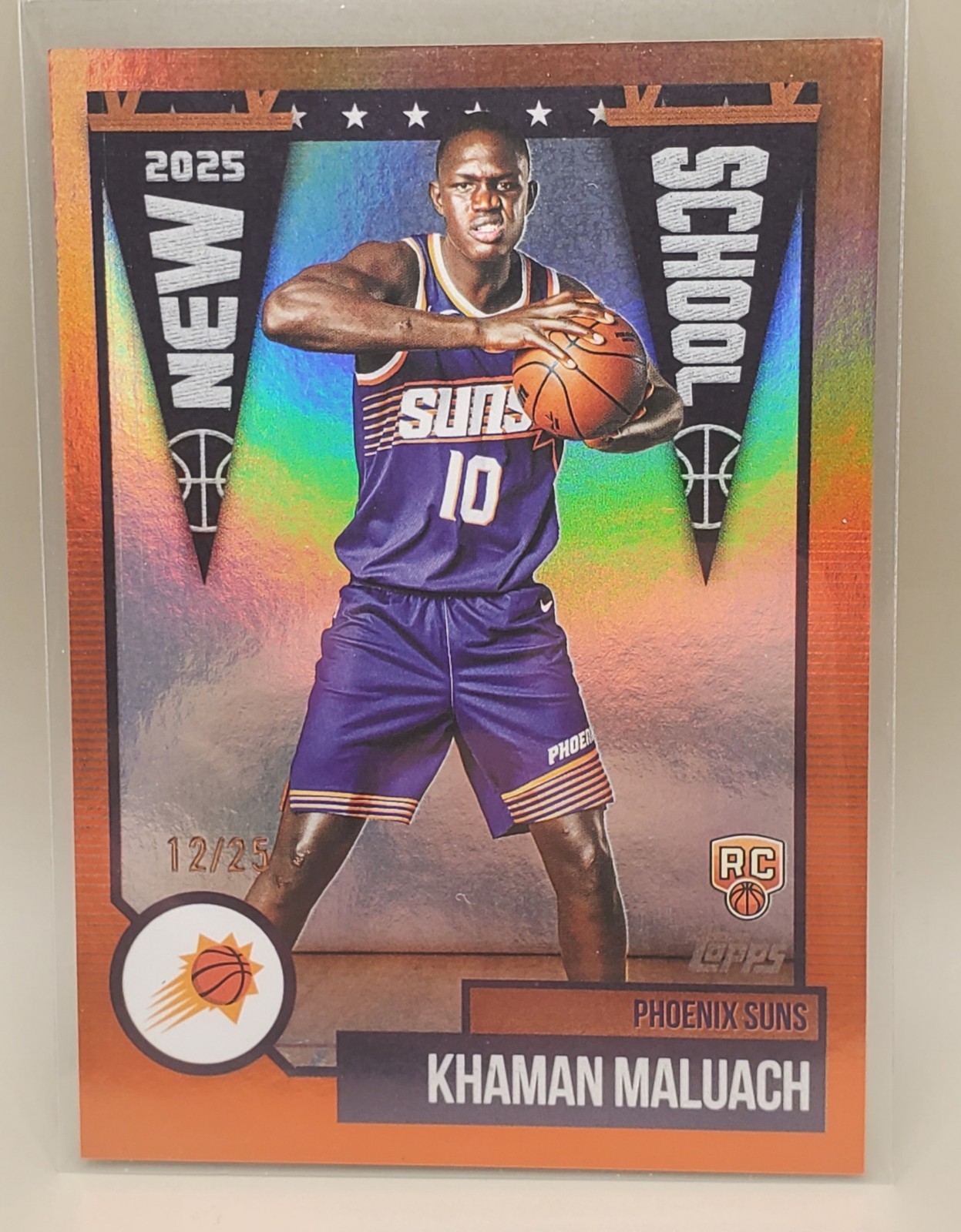 Khaman Maluach 🟠 /25 Orange RC 🟠New School Rookie Insert 🟠2025-26 Topps SUNS