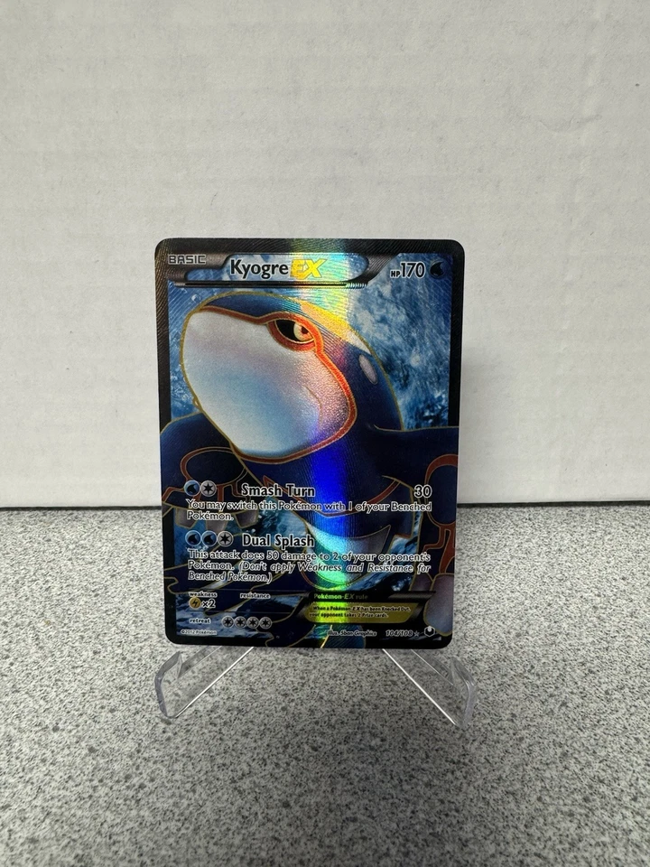 2012 Pokemon Black & White Dark Explorers FULL ART Kyogre EX 104/108 Holo LP- - Image 2 of 4